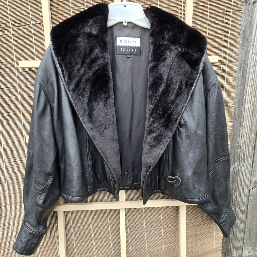 VTG Michael Joseph 🇺🇸 Made Fur&Leather Jacket, M